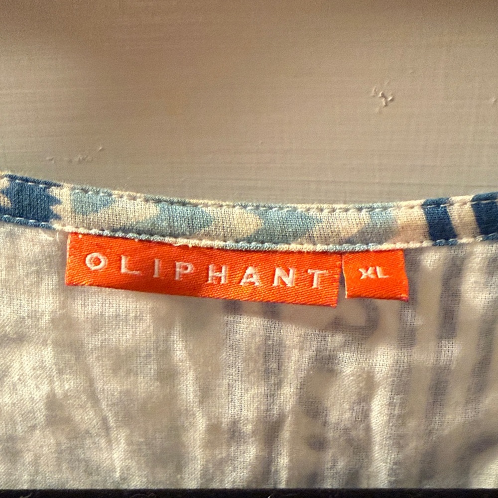 Oliphant Blue Patterned Halter Maxi Dress - Picture 2 of 9